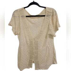 Cream Women's Top